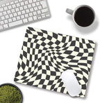 Mouse Pad, Black White Checkered Mouse Pad, Square Mouse Mat Waterproof Computer Mousepad Non-Slip Rubber Base Mouse Pads for Office Laptop