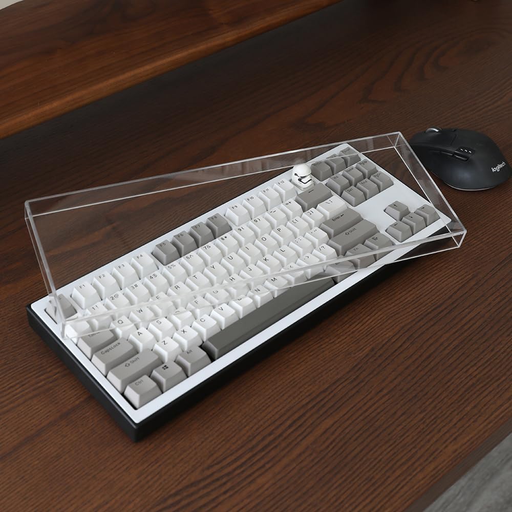 Acrylic Keyboard Dust Cover,96 Keys Transparent Mechanical Keyboard Protective Cover,Compatible with Computer Gaming Keyboards (14.57''x4.84''x0.87'')