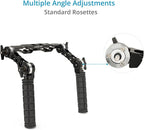 Hunt Universal 19mm/15mm Rosette Handle Set for DSLR & Video Camera Shoulder Mount Rigs. (CH-1915-RH)