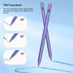 Stylus Pen for iPad 9th&10th - Type-c Charging Pencil for ipad Palm Rejection Active Pen Compatible with (2018-2025) Apple iPad 6/7/8/9/10/11(A16), Air 3/4/5/M2/M3, Mini 5/6, Pro 11"/12.9"/M4（Purple）