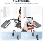 MAIWO Dual M.2 NVMe SSD Enclosure with 4 RAIDs, M.2 NVMe PCIe RAID Enclosure Supports RAID0/1/PM/Large, USB 3.2 Gen2x2 Type-C 20Gbps Speed, 8TB Capacity