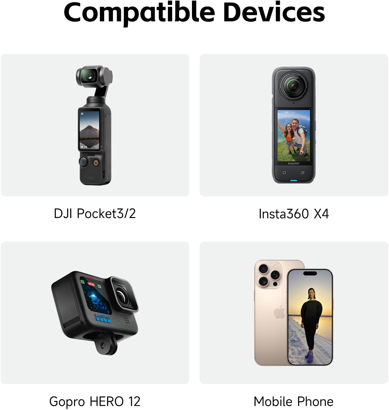 MOVMAX Blade Arm for DJI Pocket 3, Insta 360, and GoPro Hero 12 Cameras with N2 Arm Technology and Universal Locking Screw, Car Suction Cup Mount (ICY Rose)