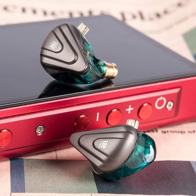 KZ Wired Earbuds ZSX in-Ear Headphones with Dynamic Crystal-Clear Sound and Ergonomic Custom-Fit Earpieces (S/M/L), 3.5mm Jack for Phones and Laptops(with Mic,Cyan)