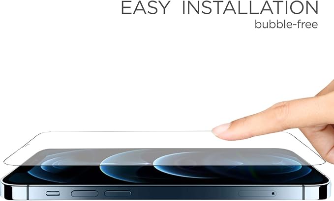 iPhone 12 Pro Max Tempered Glass Screen Protector [3 Pack]