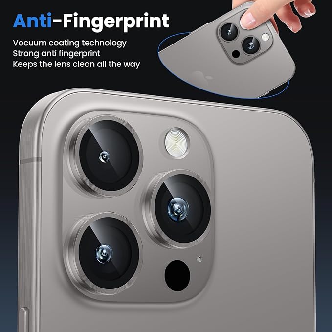 WSKEN for iPhone 16 Pro/iPhone 16 Pro Max Camera Lens Protector - [Original Shooting Model] Shatterproof Ultra HD Tempered Metal Glass Camera Screen Protector Cover Film Accessories