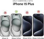 Tempered Glass Screen Protector for iPhone 15 Plus Clear (3 Pack)