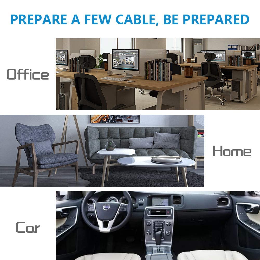 2Pack 10ft Long Type C Charger Cable Cord Long USB C Cable for Samsung Galaxy S21 S20 S10 S10E S9 S8 Plus Type C to A Cable Fast Charging Cord Phone Charger for Note 20 10 10+ Note9 8 Type C Cable