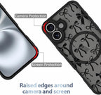 AIGOMARA Case for iPhone 16 Plus [Compatible with MagSafe] Black Ribbon Bow Pattern Design Soft TPU Bumper Hard PC Back Anti-Fall Shockproof Protective Slim Magnetic Cover for Women Girls