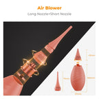 K&F CONCEPT Air Blower, with Long Nozzle/Short Nozzle Switch Design, Single Air Intake Camera Lens Blower, for Digital SLR Lens Sensor LCD Screens Musical Instruments Keyboards Telescope Filters