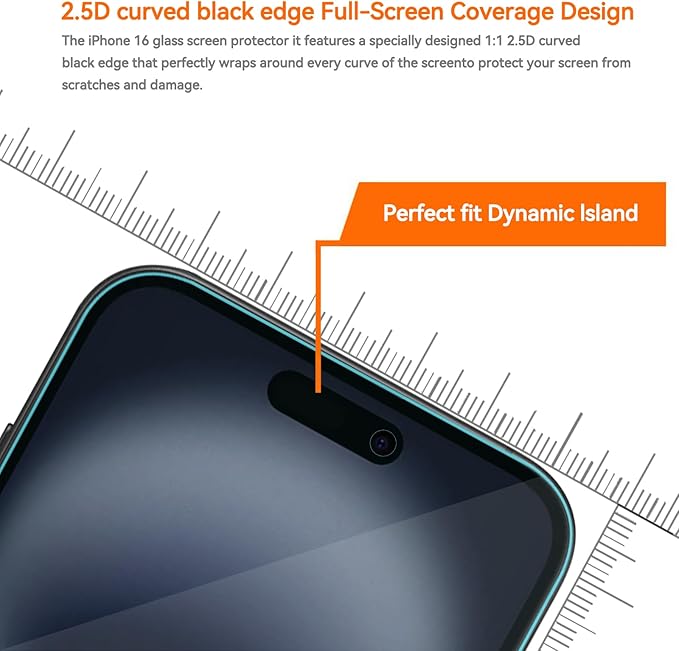 4 Pack Anti Blue Light Screen Protector for iPhone 16 plus /15 plus [6.7inch] with Installation Frame,9H+ Anti Blue Light Tempered Glass, Anti-Scratch, Case Friendly