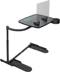 Stander Wonder Tray, Adjustable Swivel Table, Extra-Large Computer Stand, Couch Desk & Gaming Bench, TV-Trays for Eating on Couches, Chairs, Recliners with Laptop Wedges and Cup Holder, XL, Black
