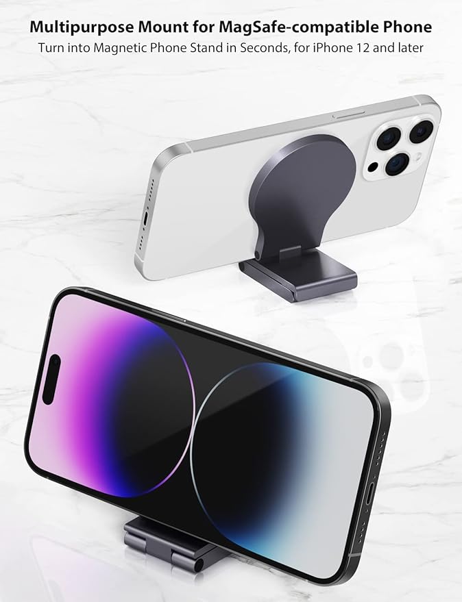 Stouchi Continuity Camera Mount for Desktop Monitor, iMac Compatible iPhone Webcam Mount with Mag-Safe for Mac Desktops and Displays, Apple TV 4K