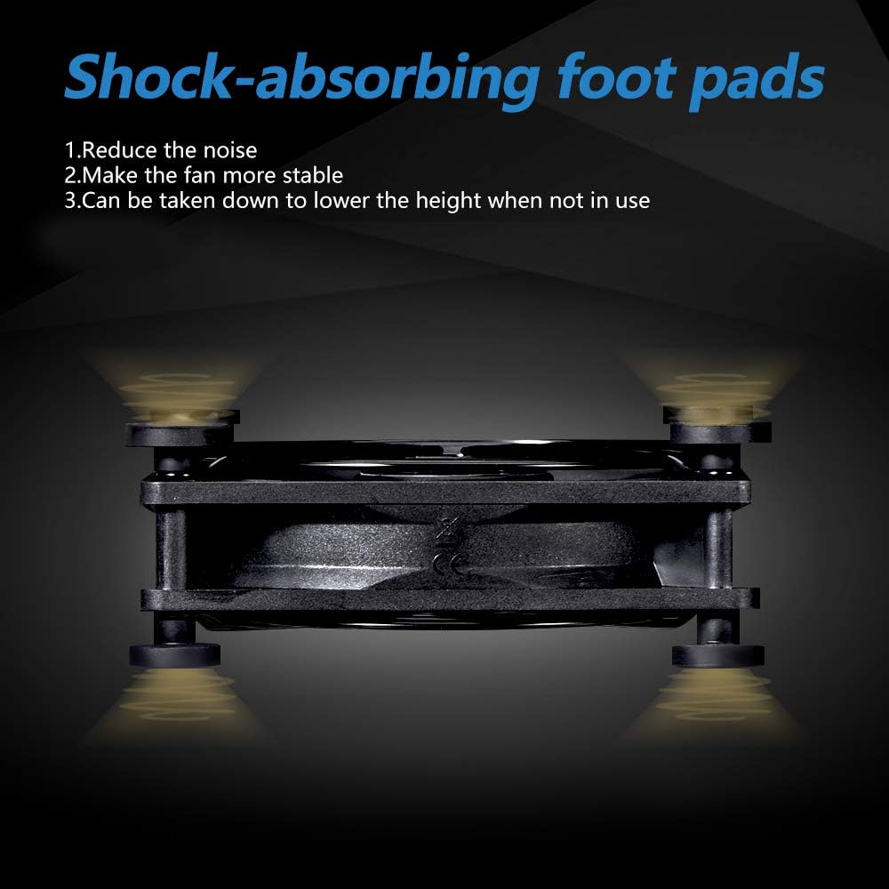 USB Dual 120mm Quiet Fan, 5V USB Portable Cooling Fan for Flat Panel TV Receiver Router DVR PlayStation Xbox Computer Cabinet Cooler