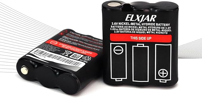 (2-Pack) 3.6V 800mAh Ni-MH Battery Replacement for Motorola PMNN4477AR T200 T400 T500 T800 T600 T62 T82 T92 T260 T265 T801 T460 T465 T480 Walkie Talkies