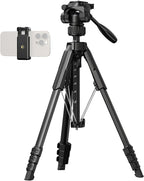 SmallRig 71" Camera Tripod Stand AP-21, Travel Tripod for iPhone, Camera and Smartphone Live Streaming Vlog, Portable Photo Tripods with Quick-Flip Lock Legs, Max Load 11lb