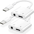 [MFi Certified] 2Pack iPhone 16 15 Headphone Adapter,2 in 1 USB C to 3.5mm Aux Audio Dongle +Charge Splitter Headphone Accessories Compatible with iPhone 16/16 Pro/16 Pro Max/iPhone15/15Pro/15Pro Max