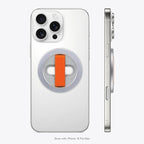 Lite 2 Magnetic Phone Grip, [Elastic Finger Strap] Phone Loop Holder, Compatible with Magsafe Series iPhone 16 15 14 13 12 Pro max, Silver