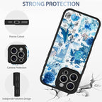 AIGOMARA Case for iPhone 16 Pro Max [Compatible with MagSafe] Blue Turtle Shell Ocean Collage Pattern Design for Women Girls Men Soft TPU Bumper Hack PC Back Shockproof Protective Slim Magnetic Cover