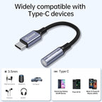 USB C to 3.5mm Headphone Jack Adapter, USB C to Aux Audio Dongle Adapter Compatible with Samsung Galaxy S10/S20/S21, Pixel 4/+ 4XL, and More Type C Devices