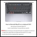 Dogfish 512GB NVMe SSD for MacBook PCIe Gen3x4 M.2 2280, Internal SSD for MacBook Air A1466 A1465(2013-2017)/MacBook Pro A1398 A1502(Retina 2013-2015)/iMac A1419 A1418