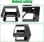 9U Wall Mount Open Frame 19 Inch Server Equipment Rack Wall Mountable Heavy Duty Design - Holds All Networking & AV Gear - Open Frame Includes 2 1U 12in Vented Shelves & Mounting screws (WALL RACK 9U)