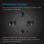 AC Infinity AIRPLATE S2, Quiet Cooling Blower Fan System 6" with Speed Control, for Home Theater AV Cabinets
