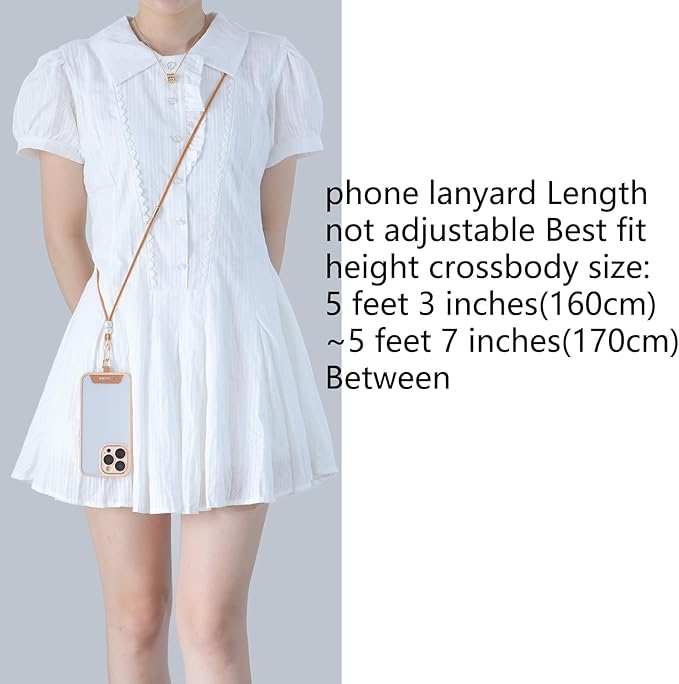 Leather cell phone lanyard Detachable Phone Chain Strap 2-in-1 Phone Charm with