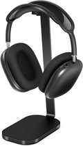 VICHYIE Headphone Stand for AirPods Max, Headset Holder with Aluminum Supporting Rod, Heavy Base Desk Stand Headphones Support Accessory for All Headphones - Black