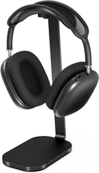VICHYIE Headphone Stand for AirPods Max, Headset Holder with Aluminum Supporting Rod, Heavy Base Desk Stand Headphones Support Accessory for All Headphones - Black