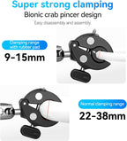 Duall Ball Clamp Mount for Stick Pole Mounting on Bike Bicycle Motorcycle Handlebar Tube Holder Accessories Compatible with GoPro 13 12 11 10 9 8 Insta360 X3 X4 X5 Ace Pro DJI Osmo Nano DJI Action 5/4