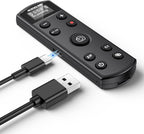 for Sony Camera Rechargeable Shutter Release, AODELAN Wireless Remote Control Zoom Focus Record Compatible with Sony ZV-E10,ZV-1F,ZV-1,A6400,A6700,A7C,A7III,A9,A9 II,DSC-RX0 II,Replace RMT-P1BT(Black)