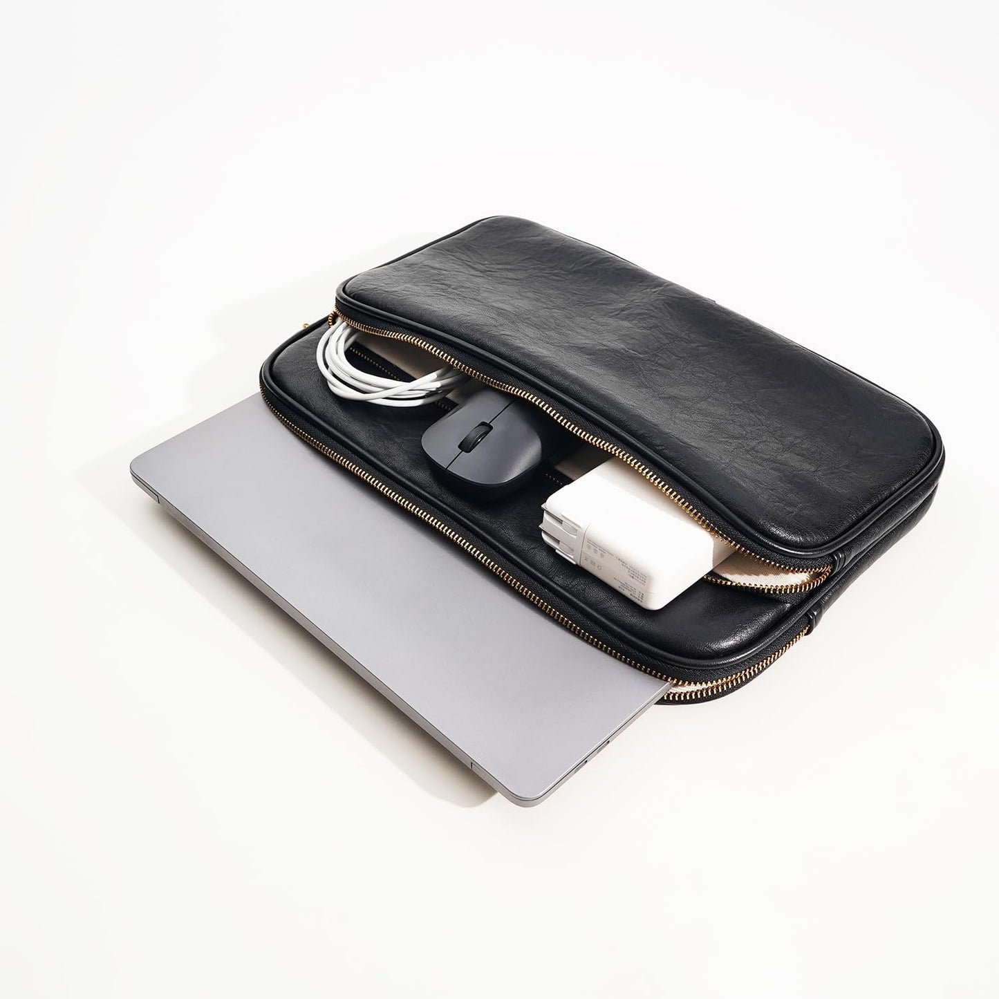 14 Inch Laptop Sleeve Bag - Compatible with MacBook Pro 14, MacBook Air 13, Surface Pro 9/X, Surface Laptop Studio - Black