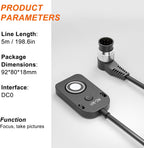 5M Extension Cord RC301-DC0 Remote Small Shutter Release Remote Control for nk D850 D810 D800E Z8 Z9 Push Button Extension Portable Small Release Key(RC301-DC0 NK 196.8in/5m)