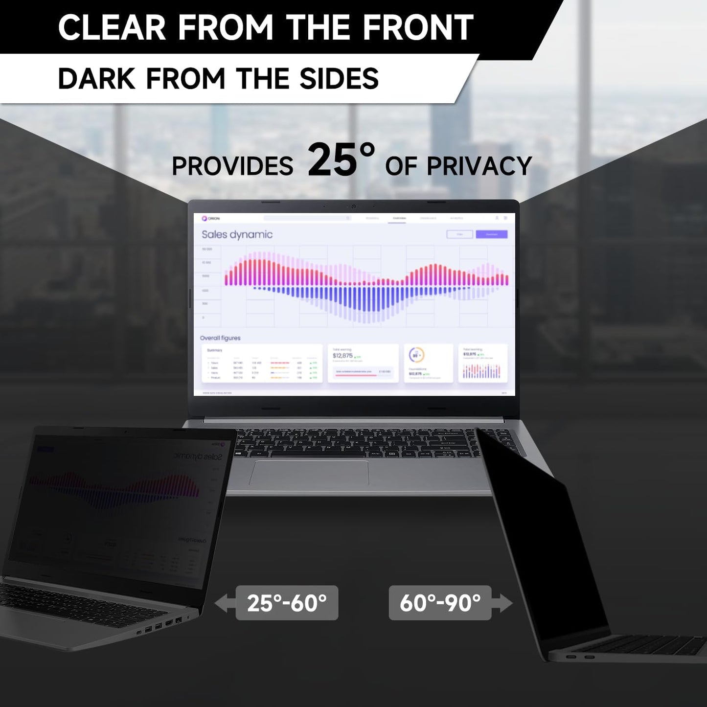 14 Inch 1920x1200 (16:10) Aspect Ratio Laptop Privacy Screen Filter, Anti Blue Light Glare & Anti Scratch Computer Privacy Shield, Not for 14" with 1920x1080P Laptops