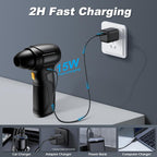 Compressed Air Duster - 200,000RPM Electric Air Duster, Canned Air Blower Alternative for PC, Keyboard, Building Toys, Campfire, Leaf, Home Cleaning (Yellow)