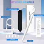 COO Stylus Pen for iPad, Button Fast Charging Pencil with Digit Indicator Light capacitive Pen (White)