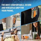 360 Rotating Phone Grip - Phone Holder for Hand - Phone Grips for Back of Phone & Pop Cell Phone Accessories for iPhone, Smartphones & Kindle Tablets (Orange)