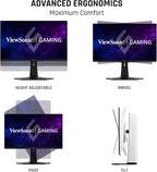 ViewSonic XG272-2K-OLED 27 Inch 1440p 240Hz OLED Ergonomic White Gaming Monitor with up to 0.01ms, FreeSync Premium, G-Sync Compatibility, RGB, and USB-C, HDMI v2.1, DP Inputs