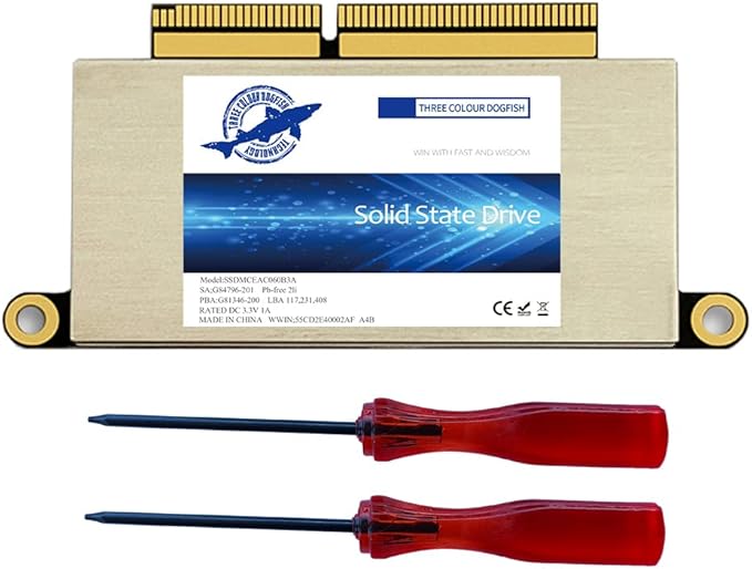 Dogfish 2TB SSD for MacBook Pro A1708, NVMe PCIe M.2 Internal Solid State Drive Upgrade for MacBook Pro Retina A1708 (2016-2017)