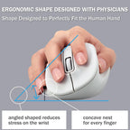 ELECOM Wireless Ergonomic Shape Mouse, 2.4GHz with Mini USB Receiver, Silent Click, Right Hand 2000DPI, 5 Buttons, Optocal Sensor, Compatible with PC, Mac, Laptop, EX-G, Lsize White (M-XGL30DBSKWH)