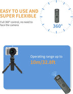 for Canon Wireless Camera Remote Control - Aodelan Rechargeable Shutter Release with OLED Screen for R3/ R10/ M50/ EOS M6 Mark II/R/RP /90D /6D Mark II /R5/T7i/G7 X Mark III;Replaces BR-E1 (Black)