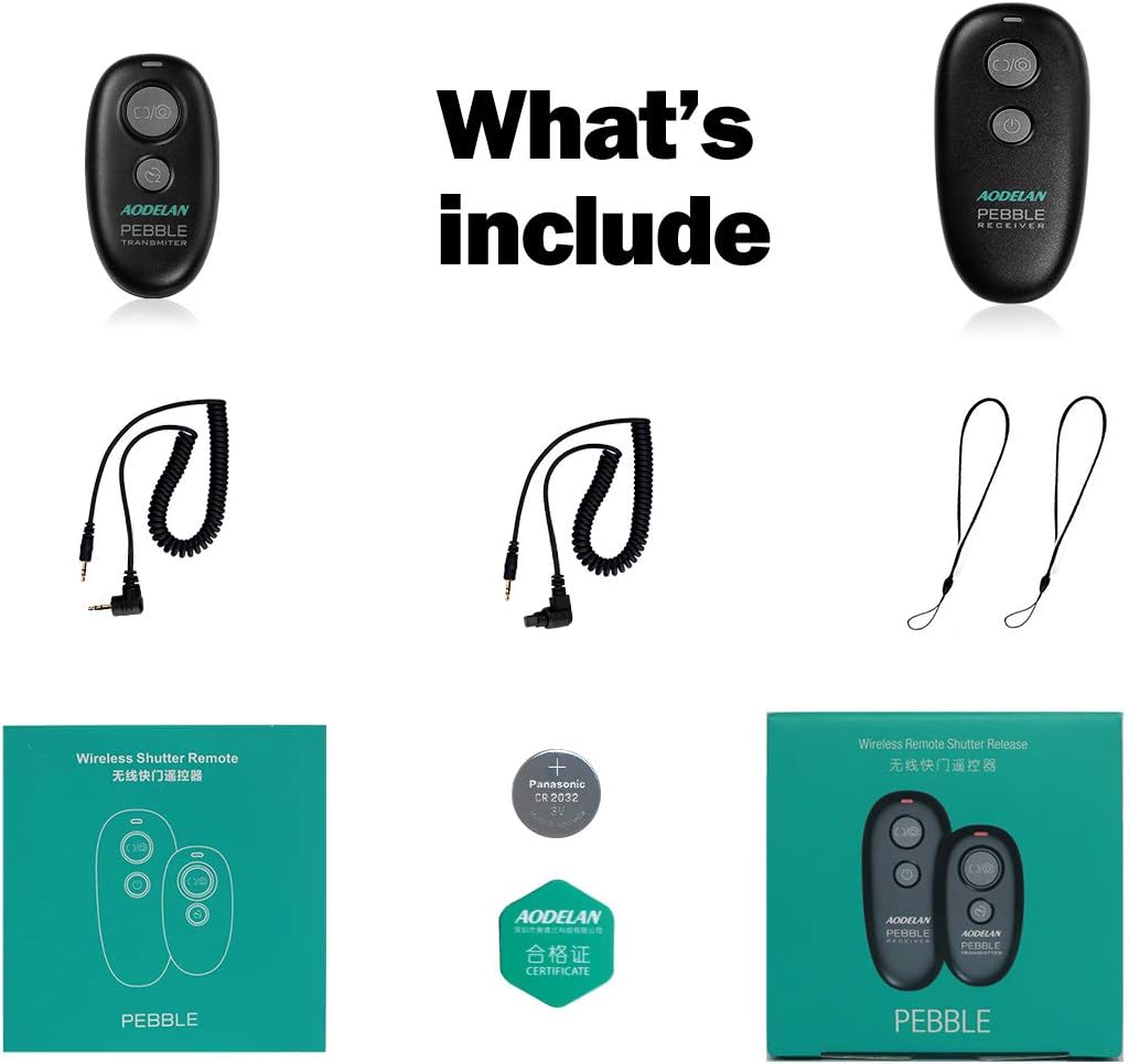 Camera Wireless Shutter Release Remote Control for Sony a7III, a9, a7RIII, a7RII, a7M3,a7M2, a7sII, A6000, HX300, RX100ii, RX100 V(A), RX100 VI, a850, a55, a67, a77, a99; Replace RM-L1AM and RM-SPR1