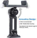 Metal Phone Tripod Mount Adapter, Arca Dovetail and 1/4" Screw Mount,Adjustable Vertical and Horizontal Dock for Samsung Galaxy, iPhone, and Other Smartphones Holder