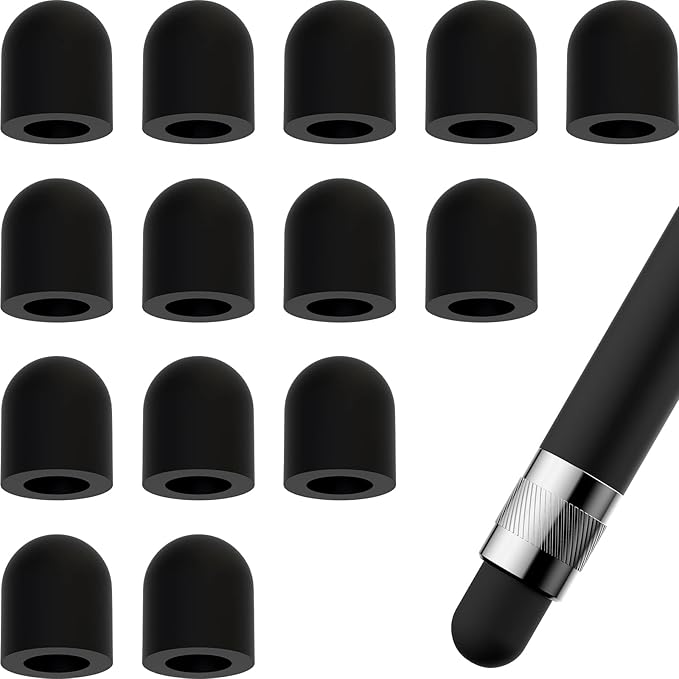 30pcs Universal Replacement Rubber Tips for Stylus Pens Silicone Stylus Tips Replacement for Touch Pencil Stylus Touchscreen Pen