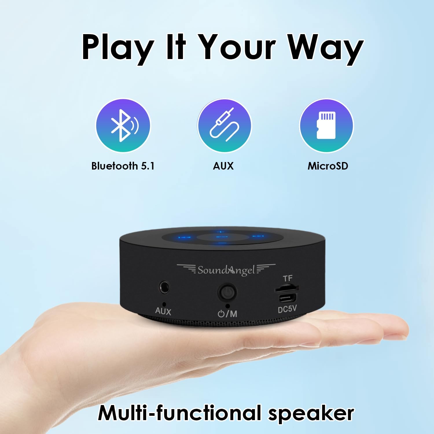 XLEADER Small Bluetooth Speaker (Gift Box Packed) Portable Speakers Bluetooth Wireless with Mic/Micro SD/Aux Input, Touch Design, Deep Bass, 12H Playtime, Mini Speaker for iPhone Laptop PC Office Car