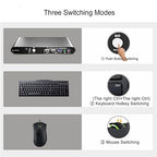 2 Port DP USB 3.0 Automatic KVM Switch Dual Monitor 4K@144Hz Two Computers Two DisplayPort Monitors switcher, 8K@30Hz, Aluminum hotkey Audio mic, Digital Display, HDR10 with Cables