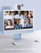 Stouchi Continuity Camera Mount for Desktop Monitor, iMac Compatible iPhone Webcam Mount with Mag-Safe for Mac Desktops and Displays, Apple TV 4K