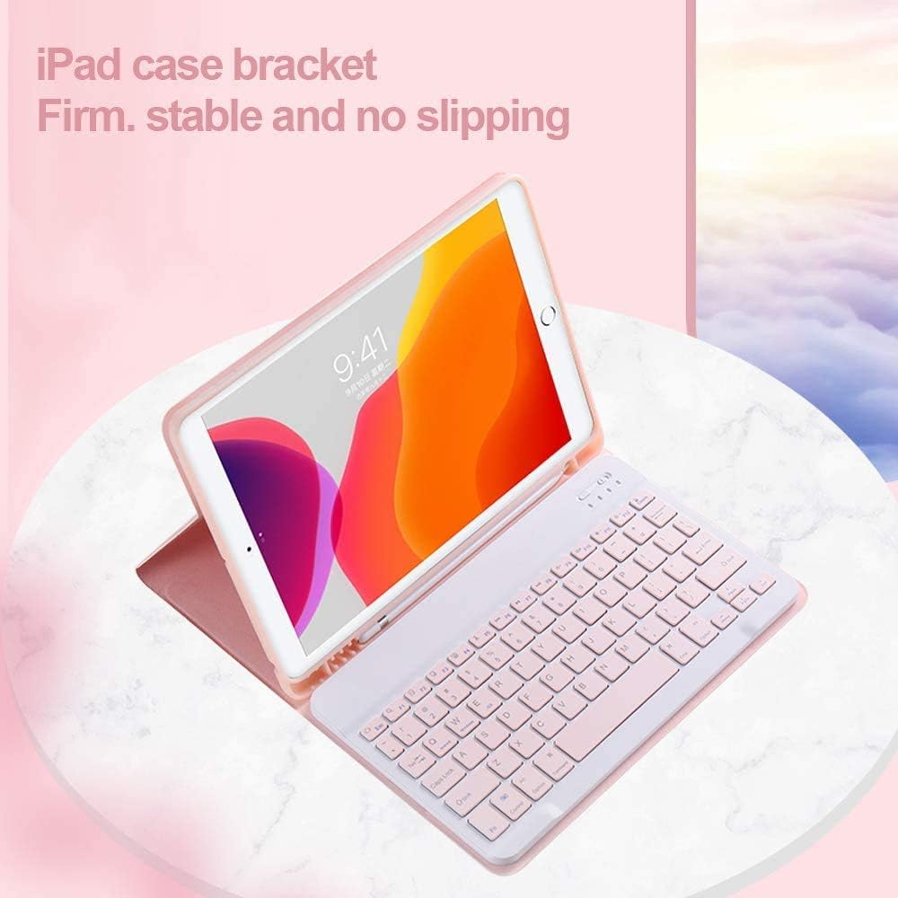 Keyboard Case for iPad Air 11 inch (M3 2025/M2 2024) with Mouse, Case for iPad Air 5th/4th Gen with Keyboard Cover with Pencil Holder, Pink
