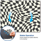 Mouse Pad, Black White Checkered Mouse Pad, Square Mouse Mat Waterproof Computer Mousepad Non-Slip Rubber Base Mouse Pads for Office Laptop