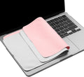 2 Pack Microfiber Liner Cleaning Cloth 13" with Screen Keyboard Imprint Protection, Laptop Keyboard Protector Compatible with MacBook Pro/AIR 13" and MacBook Pro 14"-(Grey+Pink)